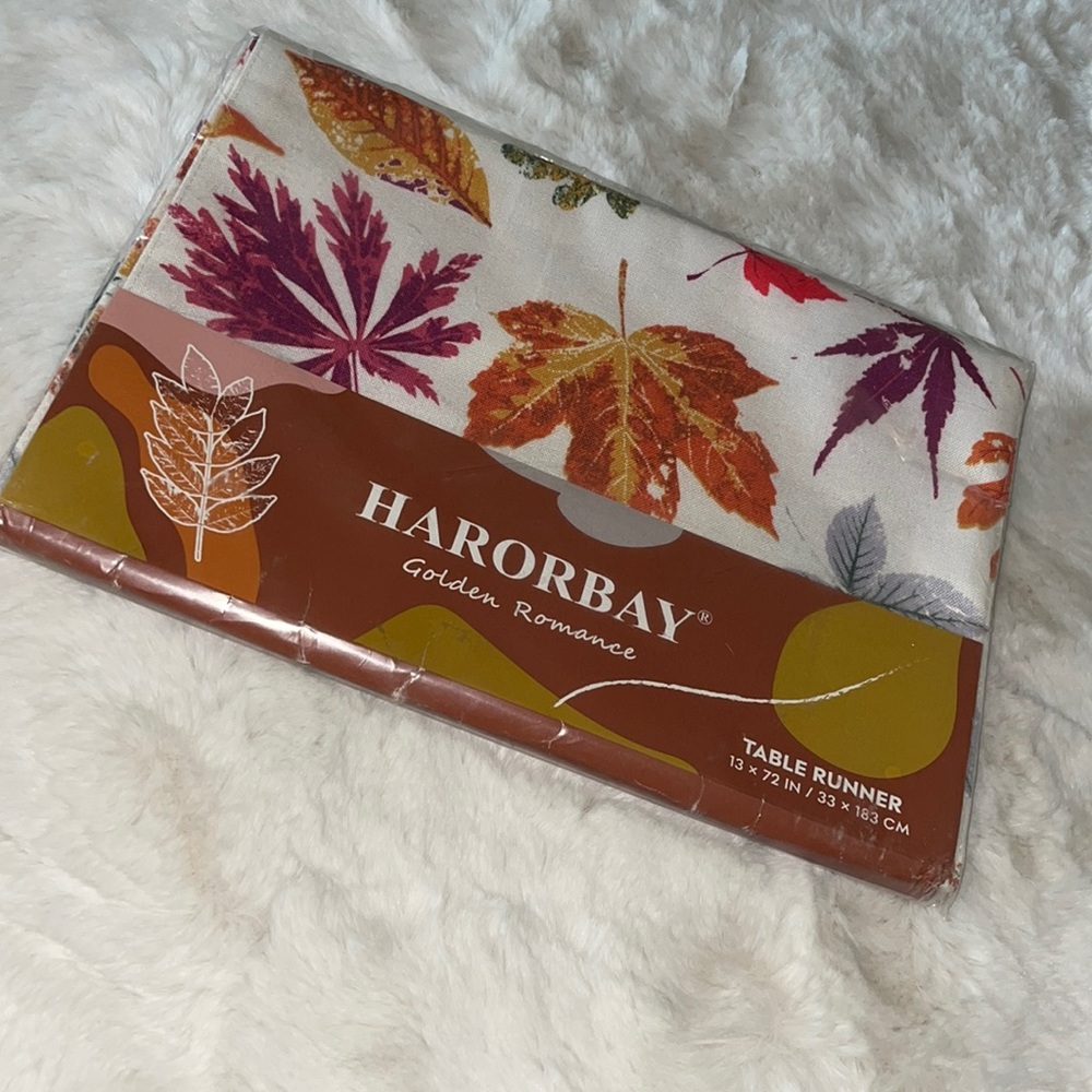 Harbor bay fall table runner New in packaging!